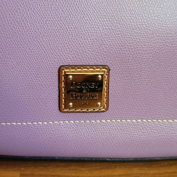 DOONEY & BOURKE Mauve Domed Leather Satchel - Picture 6 of 13
